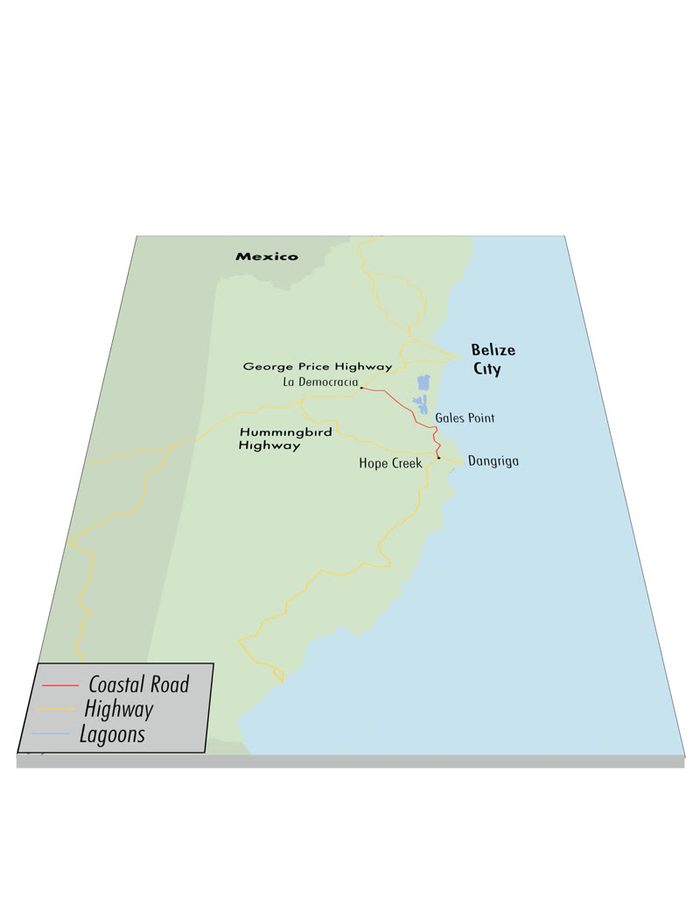Belize bypass project map