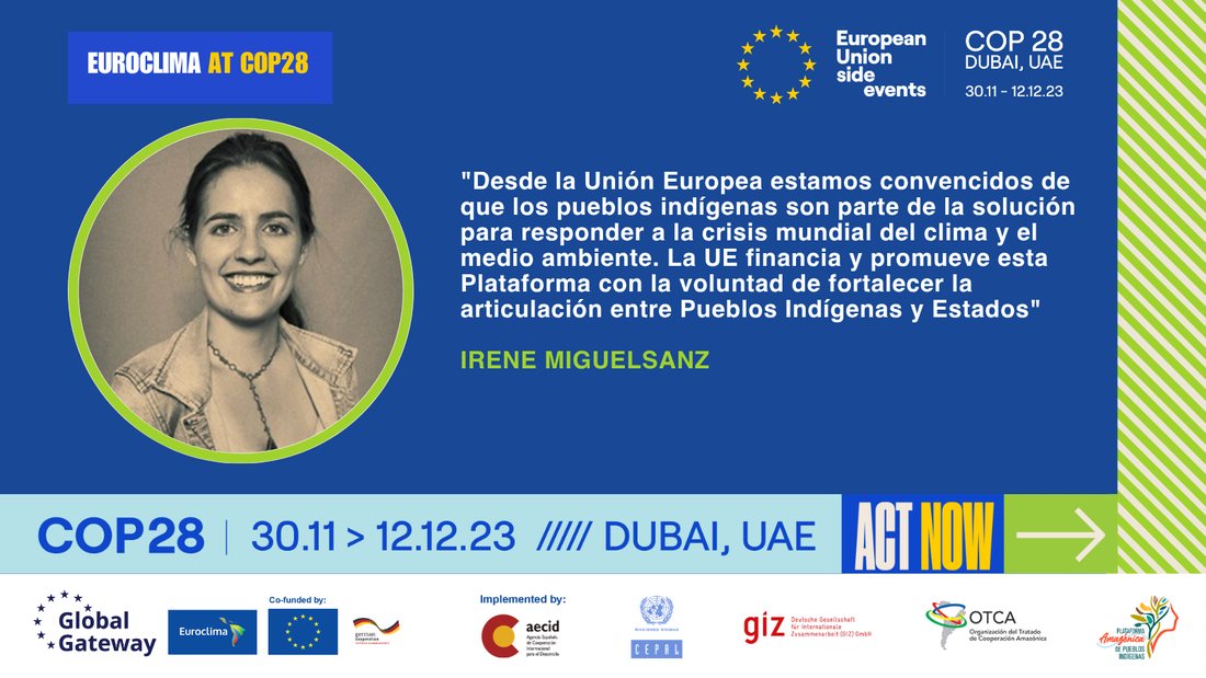 COP28 quote card with speaker portrait